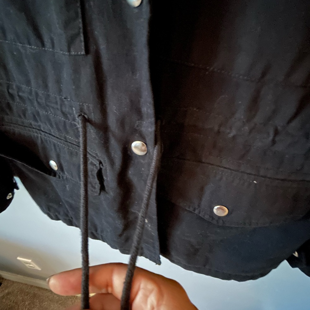 ✅ GAP Classic Black Jacket twill Utility, Size Medium - Picture 7 of 9